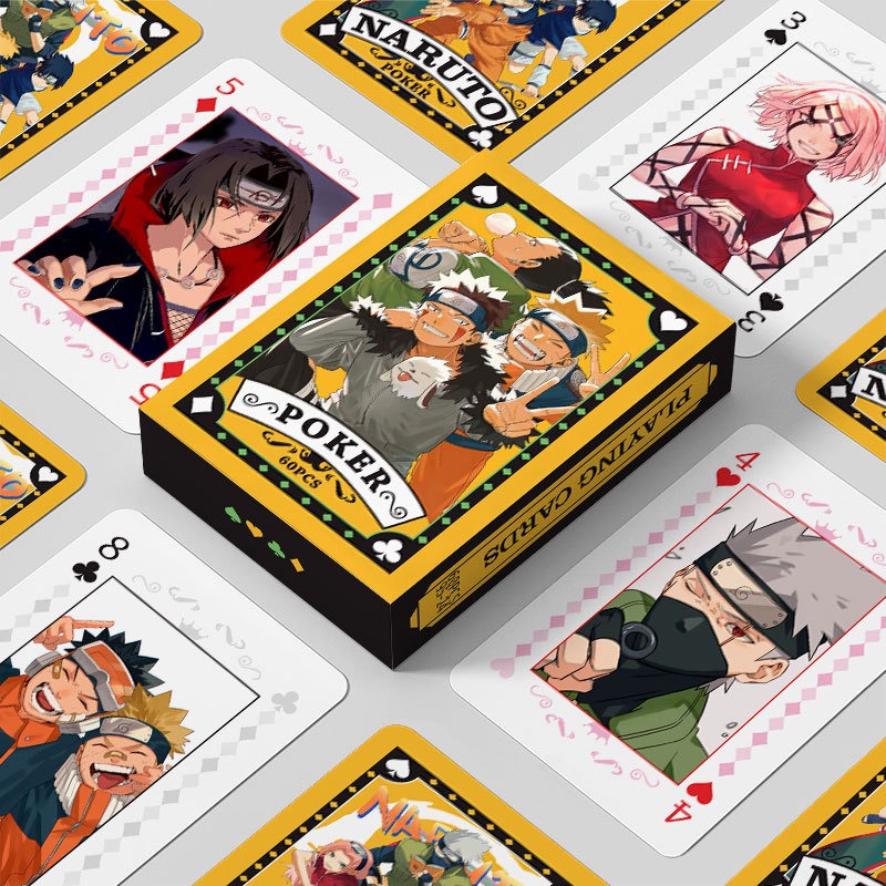 Board Game Naruto - Kartu bermain kertas berlapis kartun baru