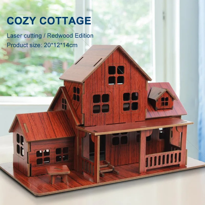Jigsaw Puzzle Adult - Permainan Model Puzzle Kayu 3D Rumah