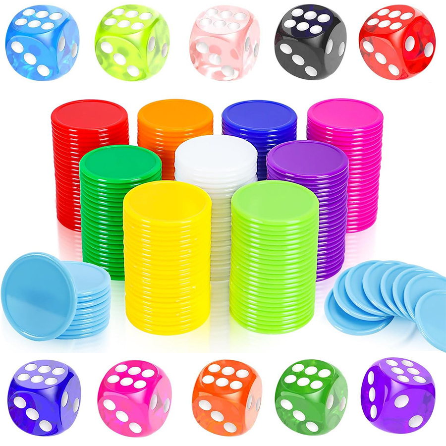 Board Game Sequence - Set 100 Chip & 10 Dadu