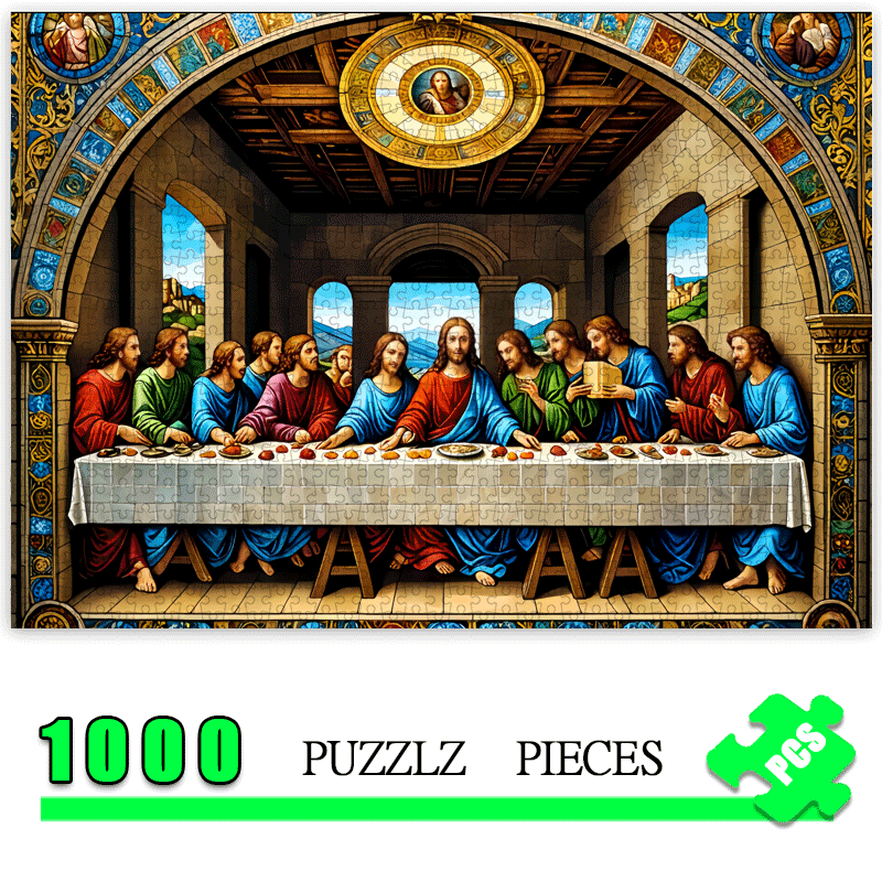 Jigsaw Puzzle Adult - 1000pcs Puzzle Perjamuan Terakhir oleh Leonardo