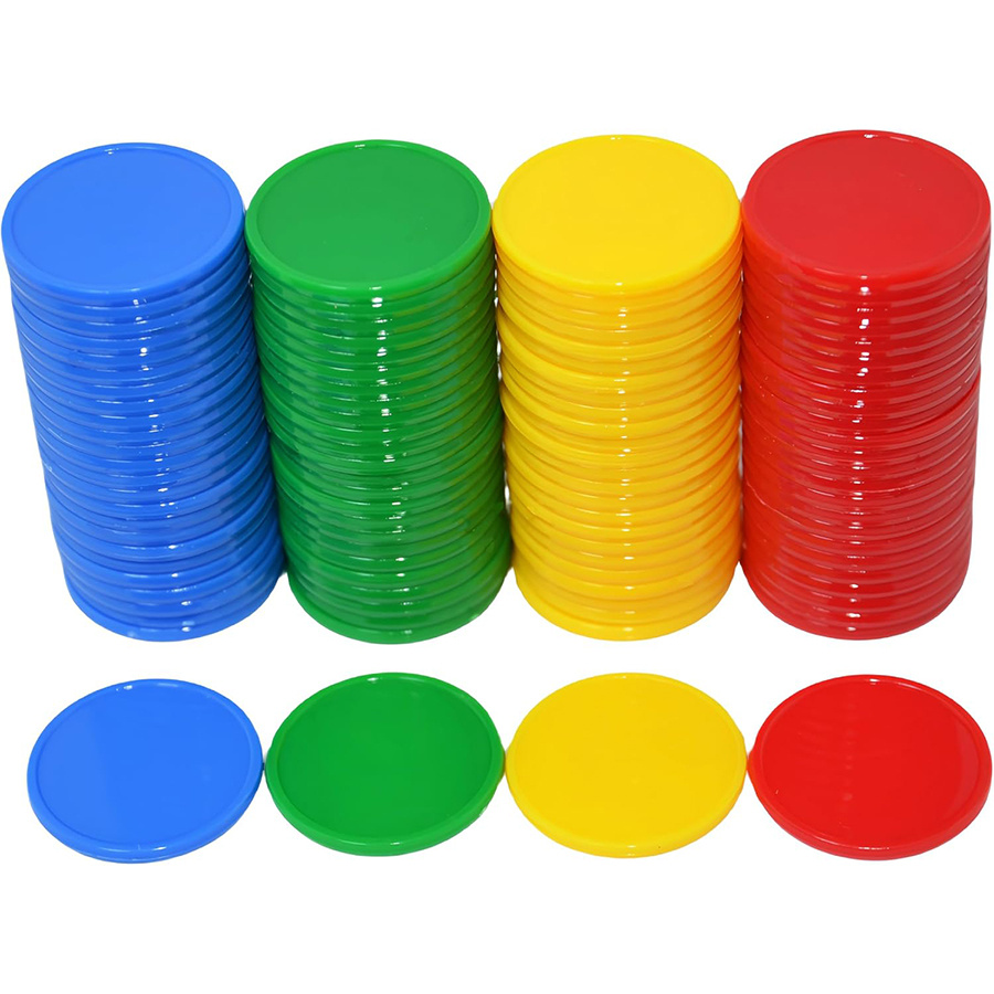 Set 100 Chip & 10 Dadu - 19mm  - Board Game Sequence ulasan dan harga
