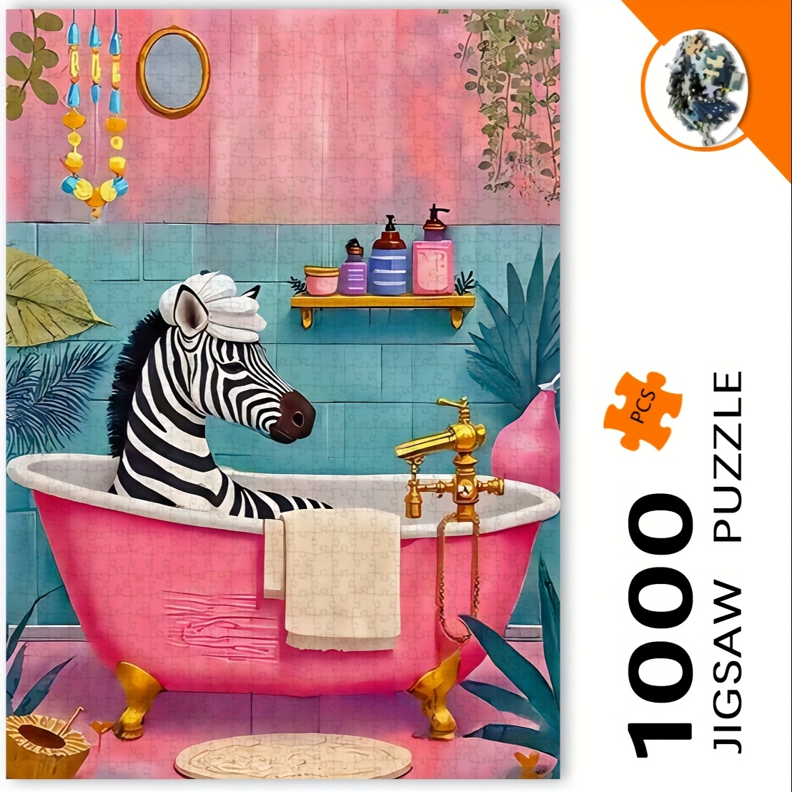 1000pcs Puzzle Jigsaw Zebra da - Jigsaw Puzzle Adult ulasan dan harga