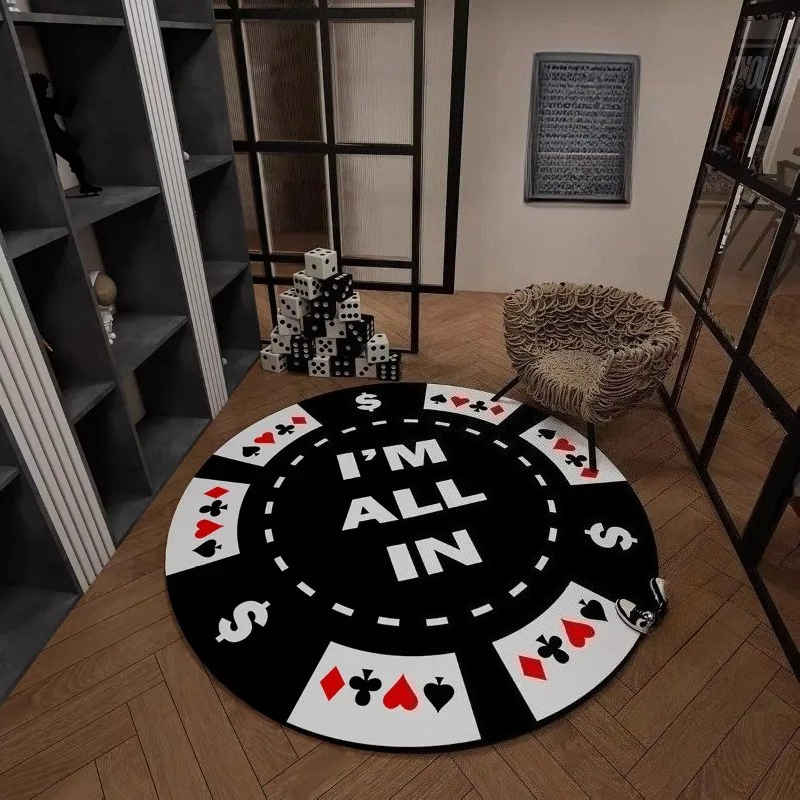Karpet Bulat Bermotif Kartu Po - Board Game Hotel ulasan dan harga