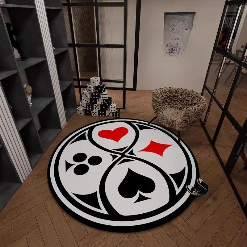 Karpet Bulat Bermotif Kartu Po - Board Game Hotel ulasan dan harga