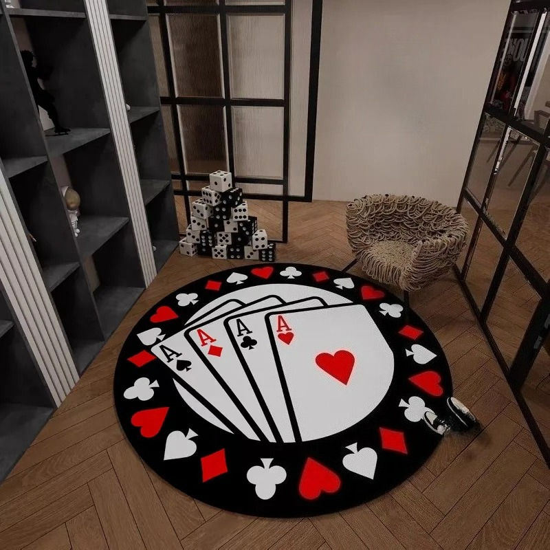 Karpet Bulat Bermotif Kartu Po - Board Game Hotel ulasan dan harga